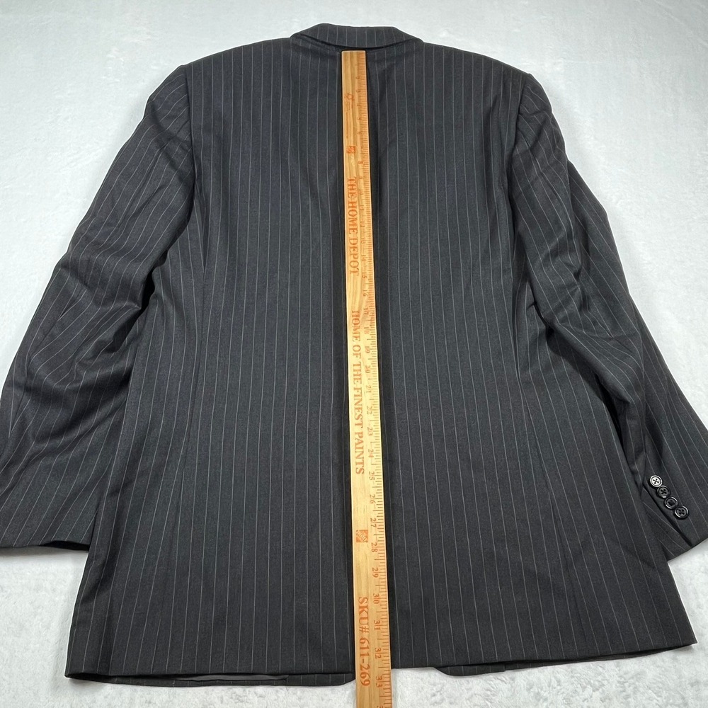 Hickey Freeman Madison Wool Two-Button Blazer Men 44L Grey Pinstripe Loro Piana - Picture 9 of 14